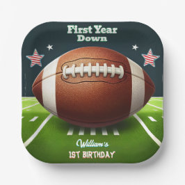 Plato De Papel Baloncestistas de los niños deportivos Primer cump