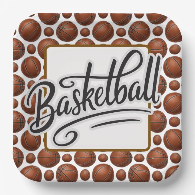 Plato De Papel Baloncesto  (Anverso)