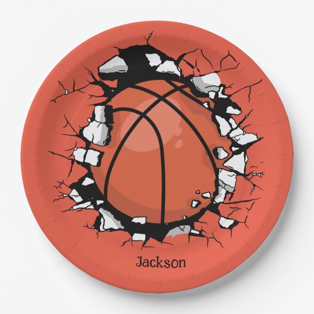 Plato De Papel Baloncesto (Anverso)