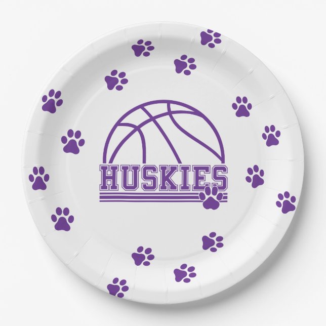 Plato De Papel Baloncesto  (Anverso)