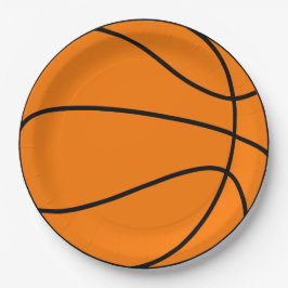 Plato De Papel Baloncesto