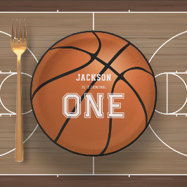 Plato De Papel Baloncesto 1er cumpleaños único