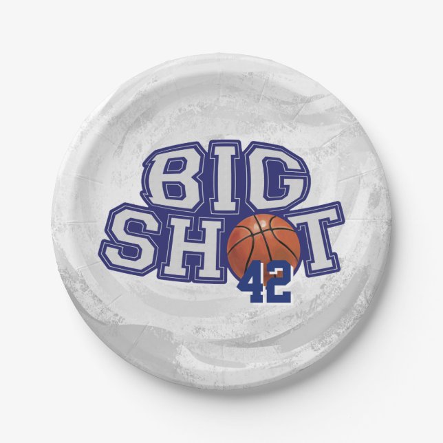 Plato De Papel Baloncesto Big Shot (Anverso)