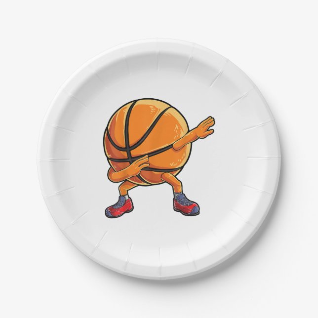 Plato De Papel Baloncesto Dabbing Ball Graciosos Niños Hombres De (Anverso)
