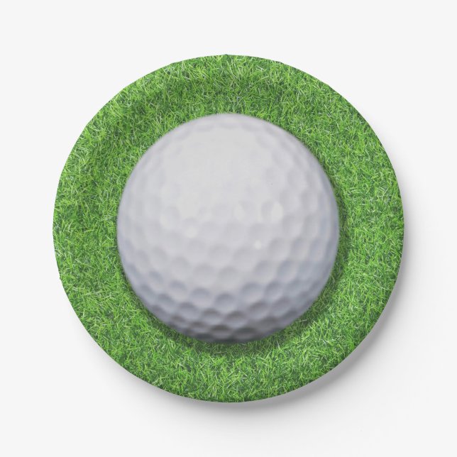 Plato De Papel Baloncesto de golf en Grass (Anverso)