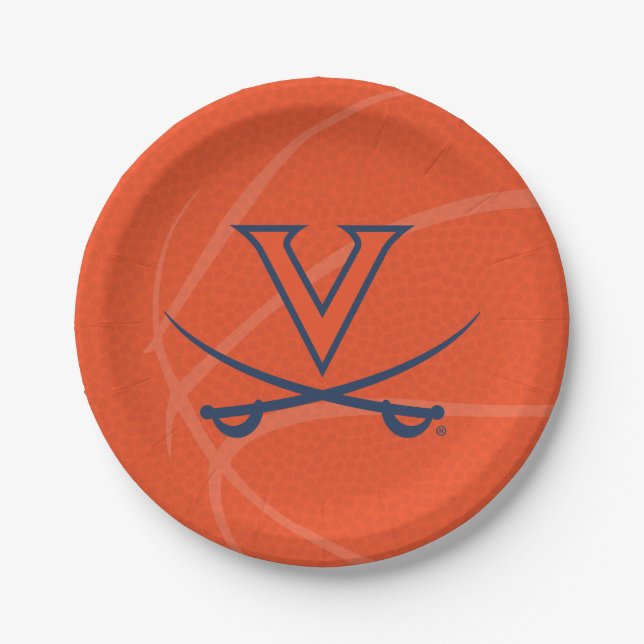 Plato De Papel Baloncesto de los Virginia Cavaliers (Anverso)