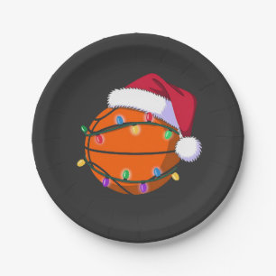 Plato De Papel Baloncesto de muñeco de nieve Navidad Santa béisbo