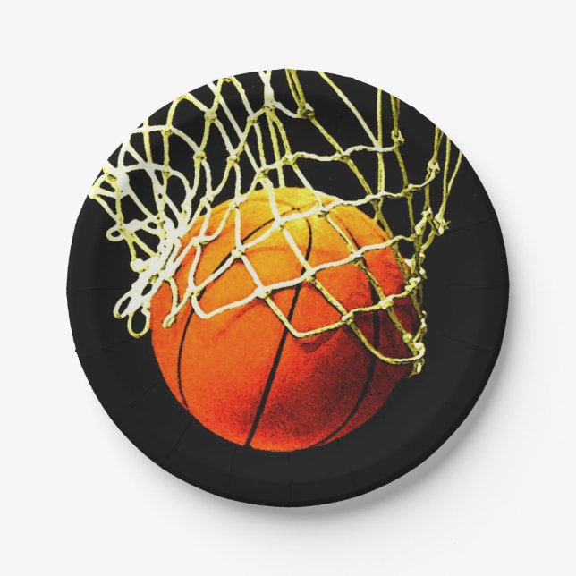 Plato De Papel Baloncesto I Love (Anverso)