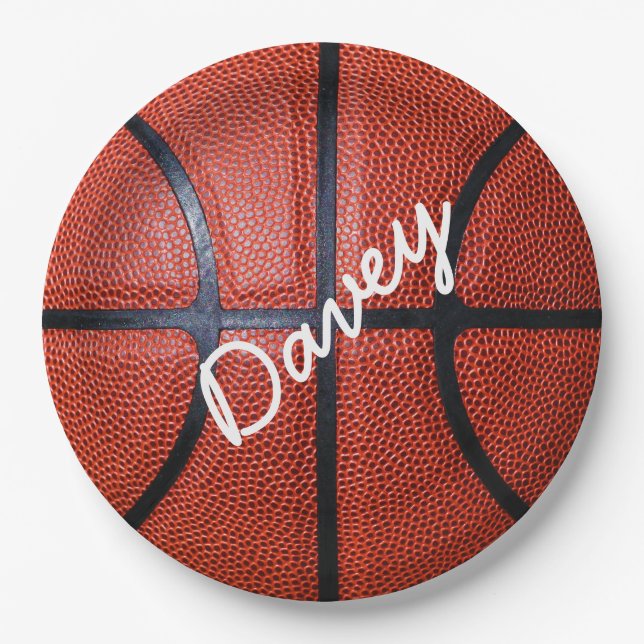 Plato De Papel Baloncesto personalizado (Anverso)