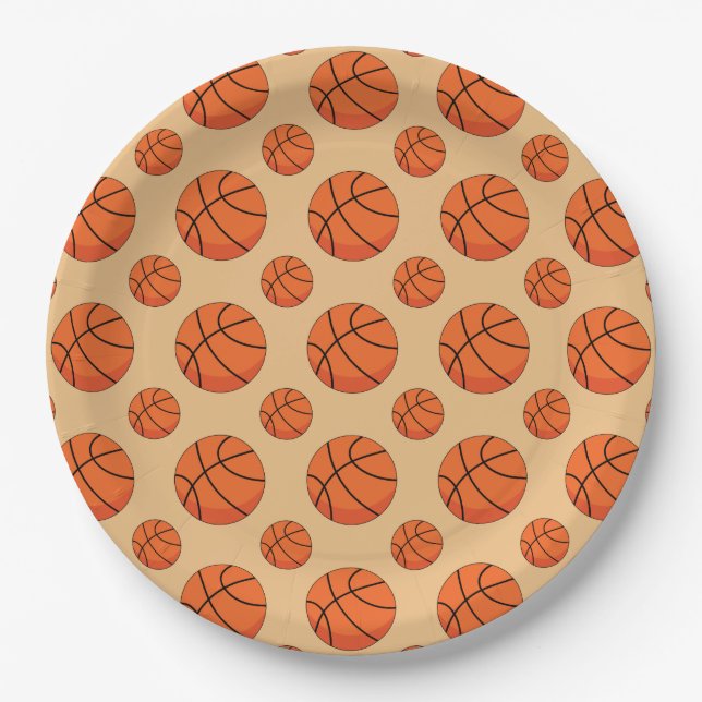 Plato De Papel Baloncesto personalizado (Anverso)