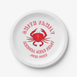 Plato De Papel Baltimore Maryland Crab Festín Crustacean Seafood