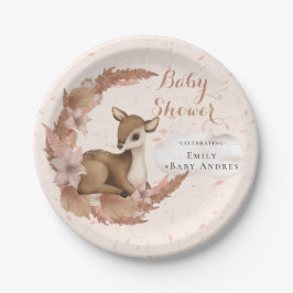 Plato De Papel Bambi con las estrellas de flores Cloud Baby Showe