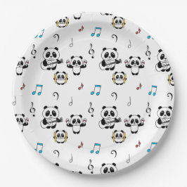 Plato De Papel Banda Panda - 1000Pandas por Amanda Roos