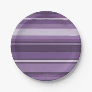 Plato De Papel Bandas de lavanda