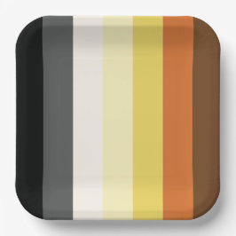 Plato De Papel Bandas de Orgullo de Oso