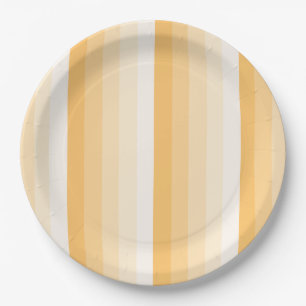 Plato De Papel Bandas de sombra amarillas