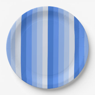 Plato De Papel Bandas de sombra azules