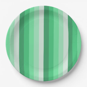 Plato De Papel Bandas de sombra verdes