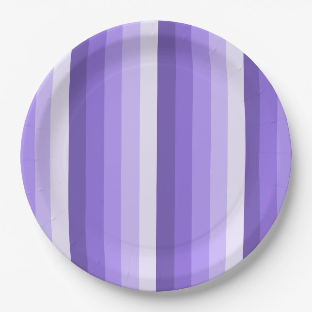 Plato De Papel Bandas de sombra violentas (Anverso)