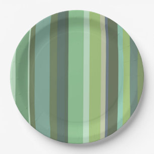 Plato De Papel Bandas horizontales de color verde oliva