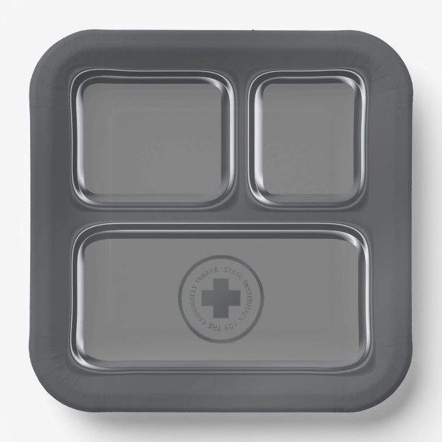 Plato De Papel Bandeja de alimentación del hospital de acero fals (Anverso)