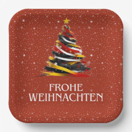 PLATO DE PAPEL BANDERA ALEMANA INSPIRADA