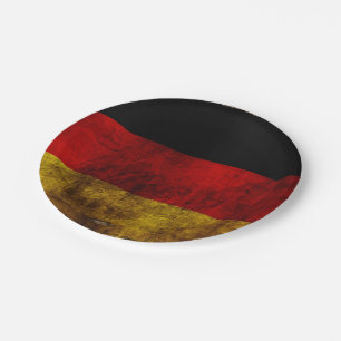Plato De Papel Bandera alemana - Vintage...