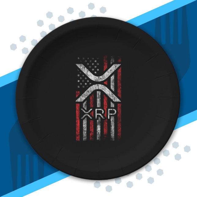 Plato De Papel Bandera Americana - Criptodivisa de cifrado XRP (Subido por el creador)
