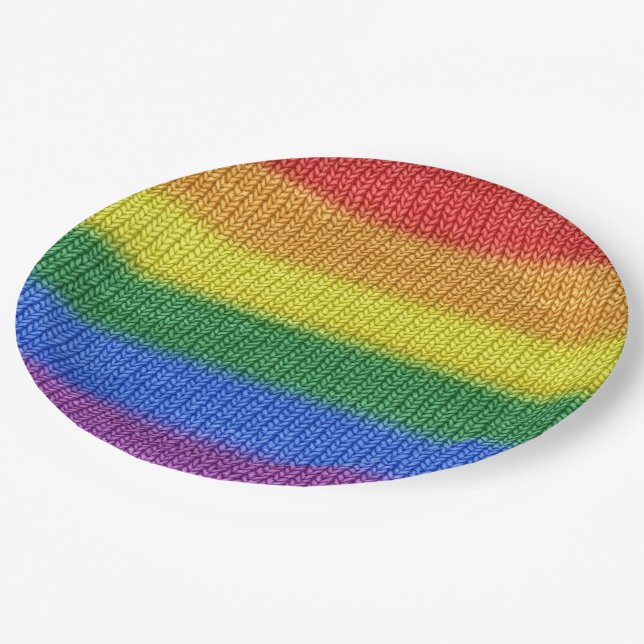 Plato De Papel Bandera arco iris tejer Tiras sin inconvenientes (Angular)