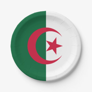 Plato De Papel Bandera argelina