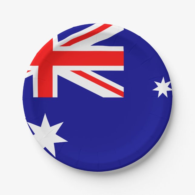 Plato De Papel Bandera australiana (Anverso)
