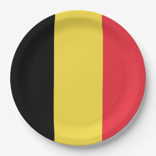 Plato De Papel Bandera belga