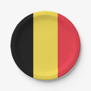 Plato De Papel Bandera belga