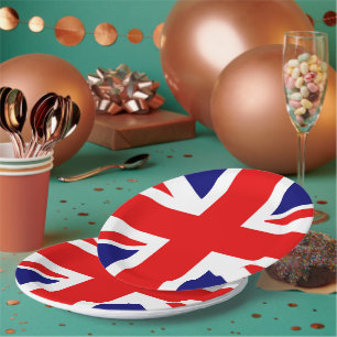Plato De Papel bandera británica