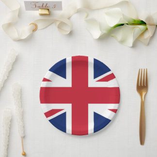 Plato De Papel Bandera británica Union Jack Reino Unido