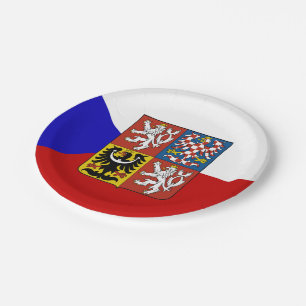 Plato De Papel Bandera checa