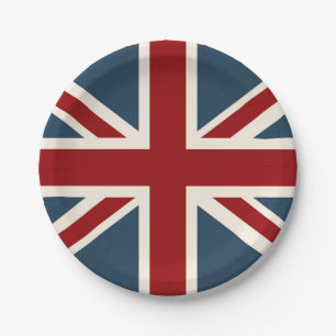 Plato De Papel Bandera clásica de Union Jack
