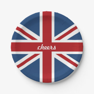 Plato De Papel Bandera clásica de Union Jack Reino Unido