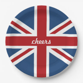 Plato De Papel Bandera clásica de Union Jack Reino Unido