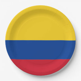 Plato De Papel Bandera: Colombia