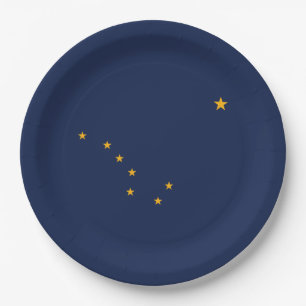 Plato De Papel Bandera de Alaska