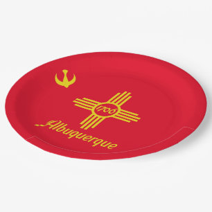 Plato De Papel Bandera de Albuquerque