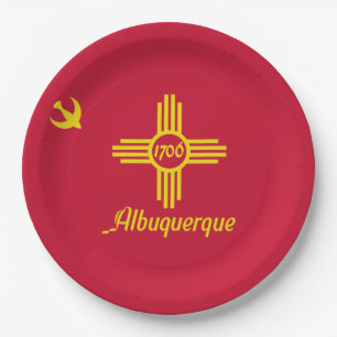Plato De Papel Bandera de Albuquerque (Nuevo México)