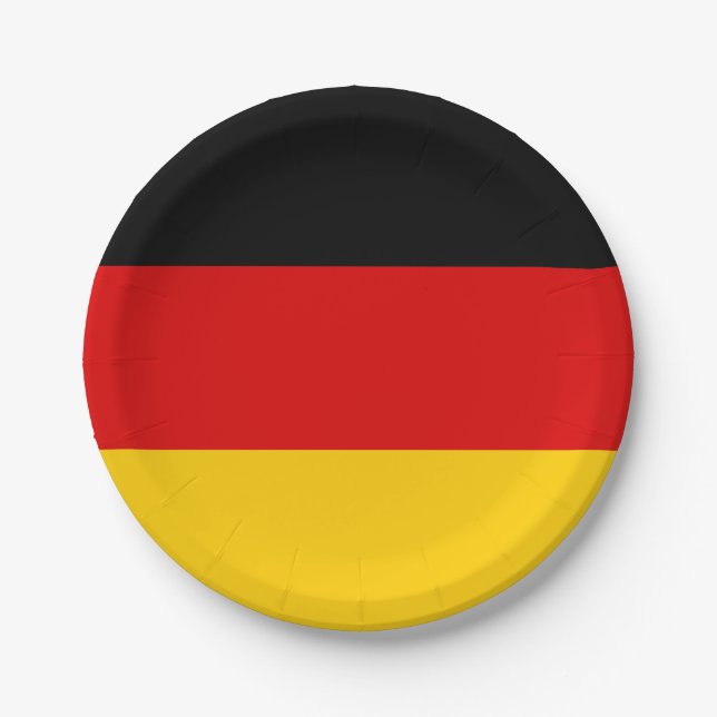 Plato De Papel Bandera de Alemania (Anverso)