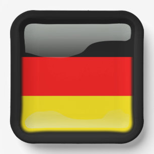 Plato De Papel Bandera de Alemania