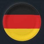 Plato De Papel Bandera de Alemania - Deutschland<br><div class="desc">La bandera de Alemania - Deutschland es una tricolor compuesta por tres bandas horizontales iguales que muestran los colores nacionales de Alemania negro,  rojo y oro. alemania,  alemania,  deutschland,  berlin,  bandera patriótica.</div>