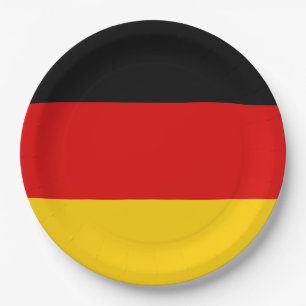 Plato De Papel Bandera de Alemania o Deutschland