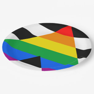 Plato De Papel Bandera de aliado LGBTQ+