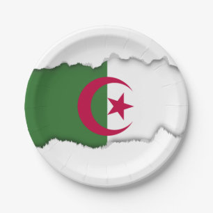 Plato De Papel Bandera de Argelia