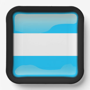 Plato De Papel Bandera de Argentina